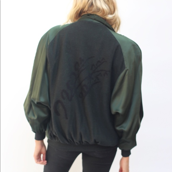 Vintage Bugatchi Silk Bomber Jacket - Picture 2 of 5